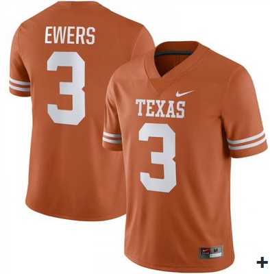 Men%27s Texas Longhorns #3 Quinn Ewers Orange Stitched Jersey Dzhi->mlb youth jerseys->MLB Jersey